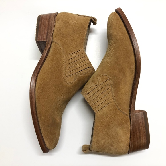 Frye Womens Boots 7.5 B Booties Leather Sand Ankle - Picture 5 of 8